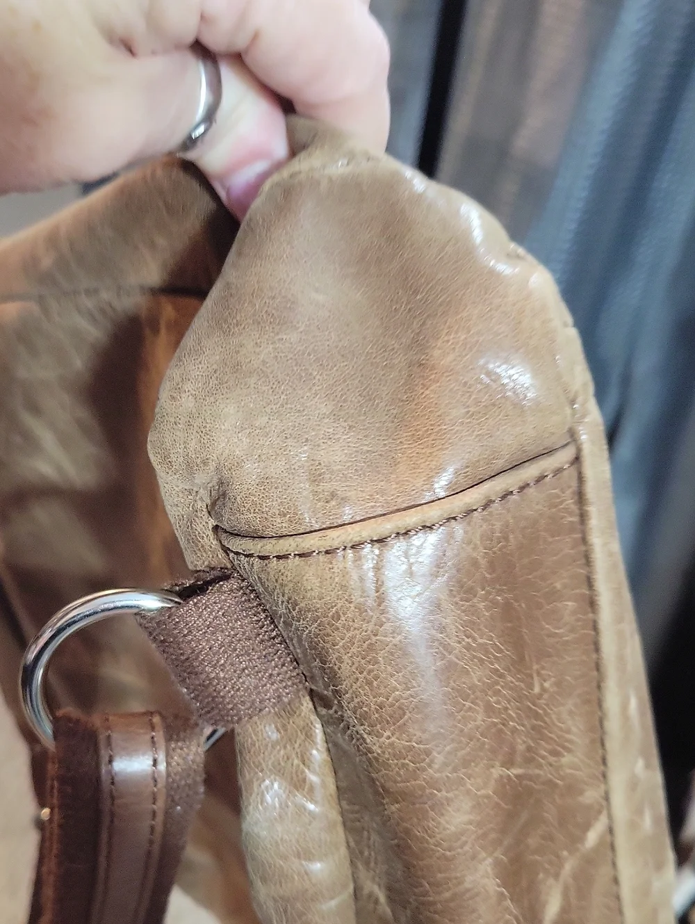 The Sak Rustic Brown Leather Flap Backpack